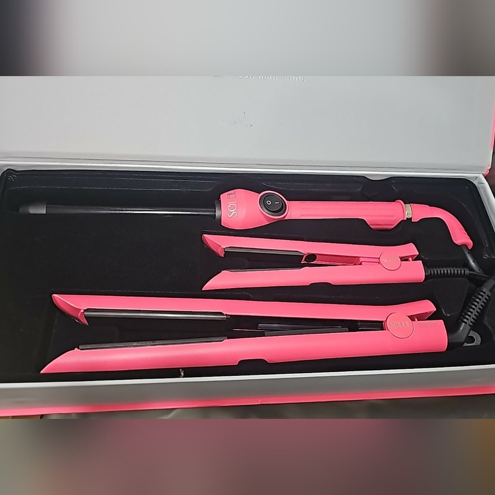Professional SOLEIL Full Set | Flat Iron, Curling Iron 19mm, Mini Flat Iron